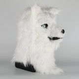 Cosplay Latex Mask Carnival Prop Costume Masks Adult Animal White Dog Mask Can Open Mouth Cosplay Halloween Party - bfjcosplayer