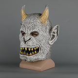 Cosermart Scary Demon Devil Horror Halloween Latex Mask With Horn Cosplay Prop Masquerade Mask Adult - bfjcosplayer