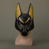 Egyptian Anubis Cosplay Face Mask Latex foam Canis spp Wolf Head Animal Masquerade Props Party Halloween Fancy Dress Ball - bfjcosplayer