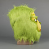 New Sale Grinch Mask Men Women Green Latex Party Cosplay Mask With Further Helmet Headgear Halloween Christmas Accessory - bfjcosplayer