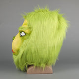 New Sale Grinch Mask Men Women Green Latex Party Cosplay Mask With Further Helmet Headgear Halloween Christmas Accessory - bfjcosplayer