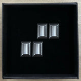 Star Trek Enterprise Captain Collar Rank Pin Badge Starfleet Brooches Set of 4 Pips